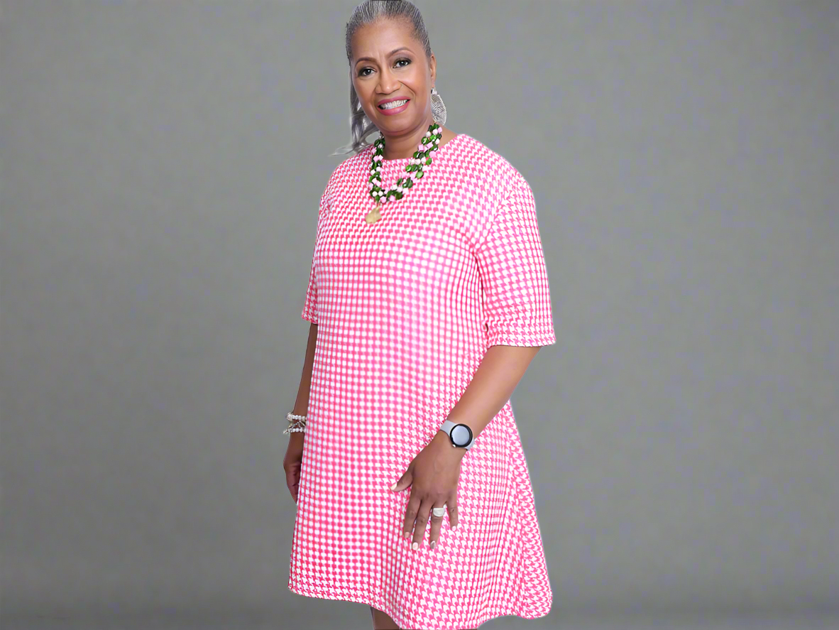 Bling Houndstooth Pink Sequin Dress S-M / No Logo Bling Houndstooth Pink Sequin Dress S-M / No Logo