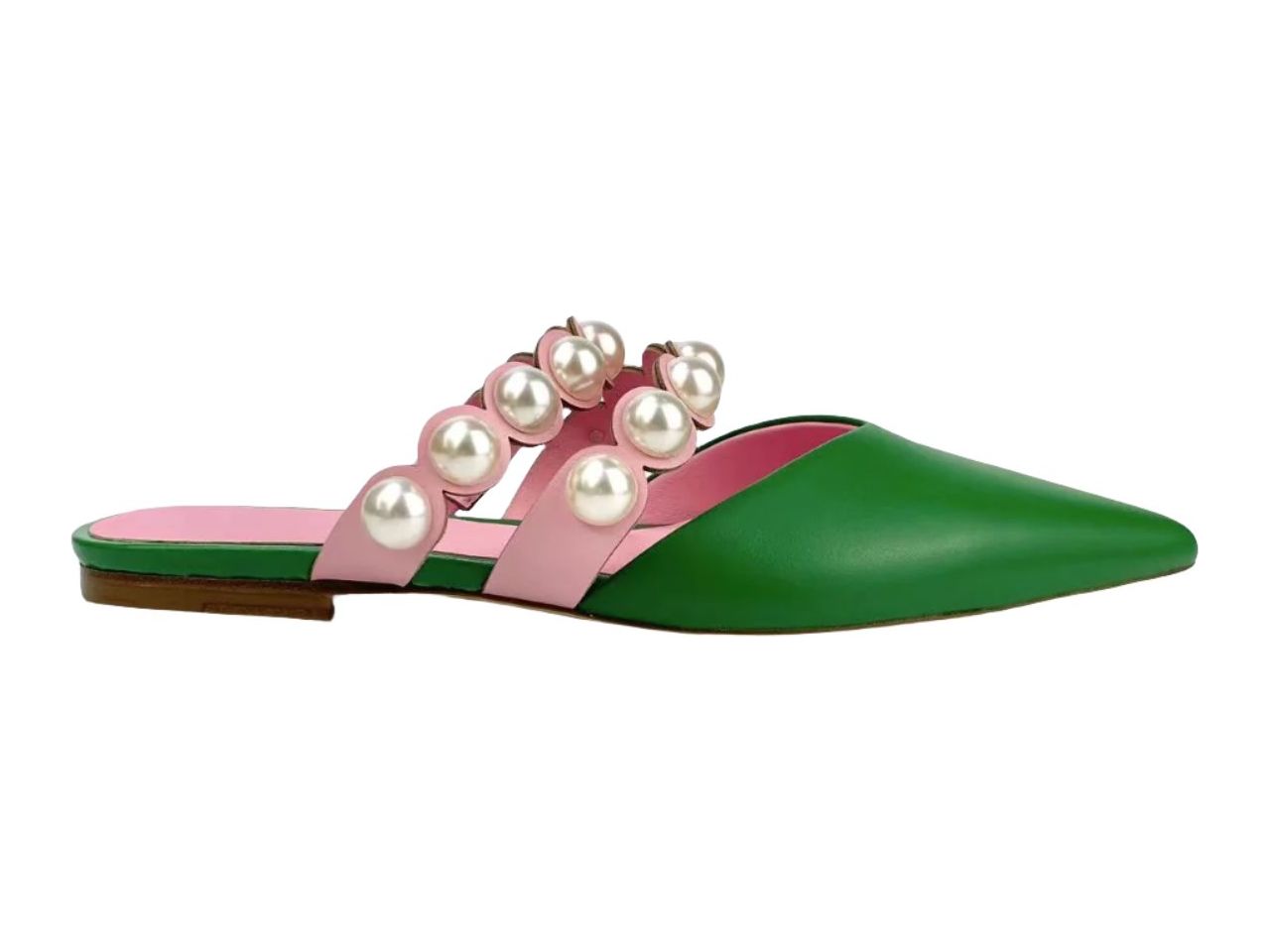 Pearl Luxe Pointed-Toe Mule