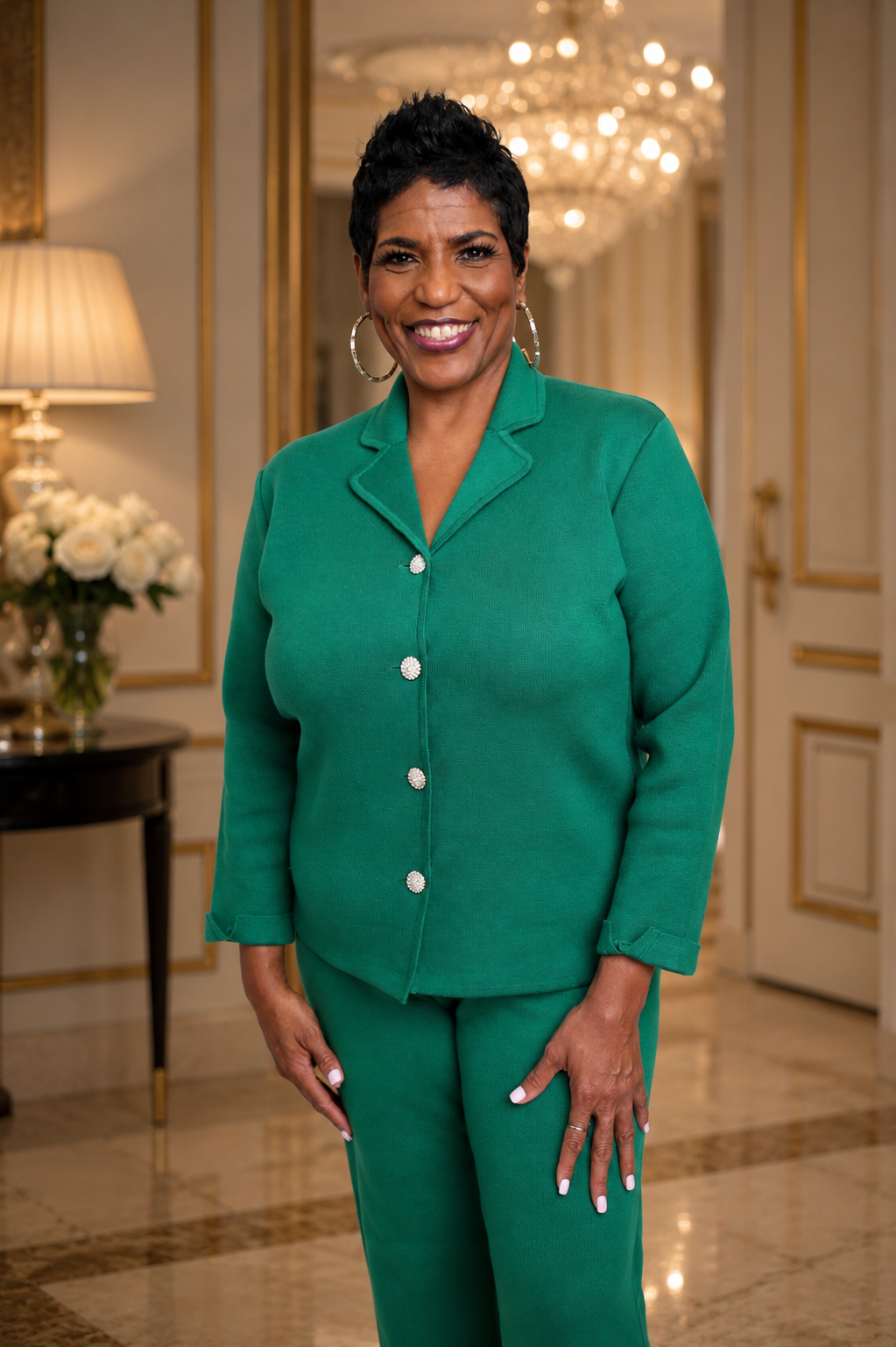 The Executive Green Knit Set