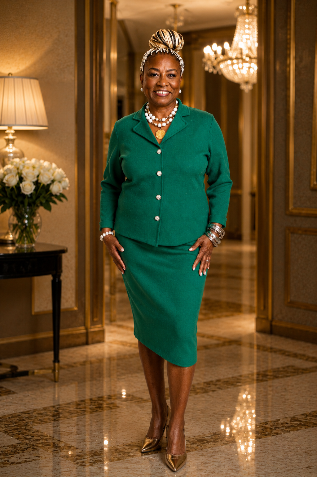 The Executive Green Knit Set