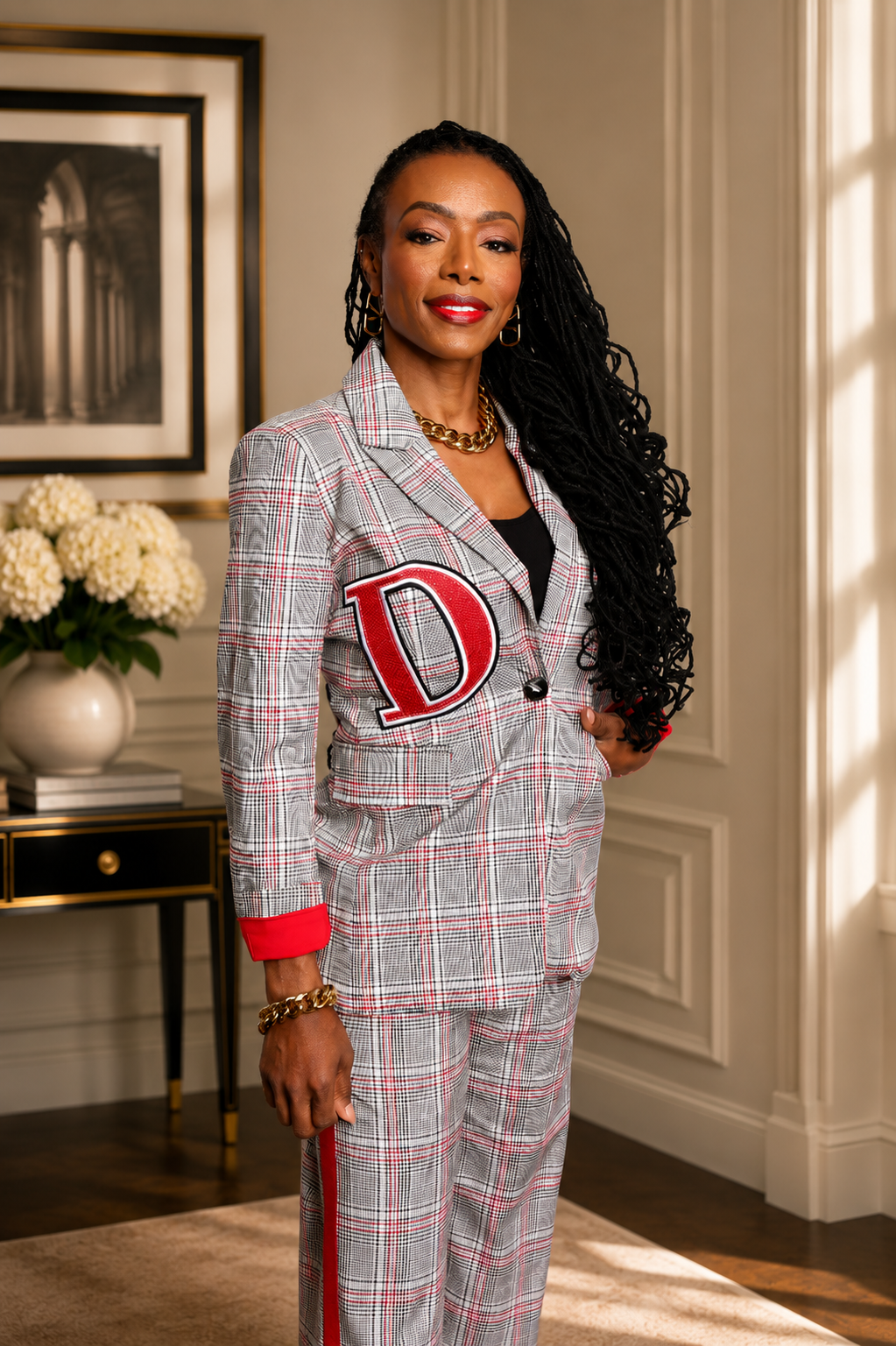 The D Blazer or Plaid Pants