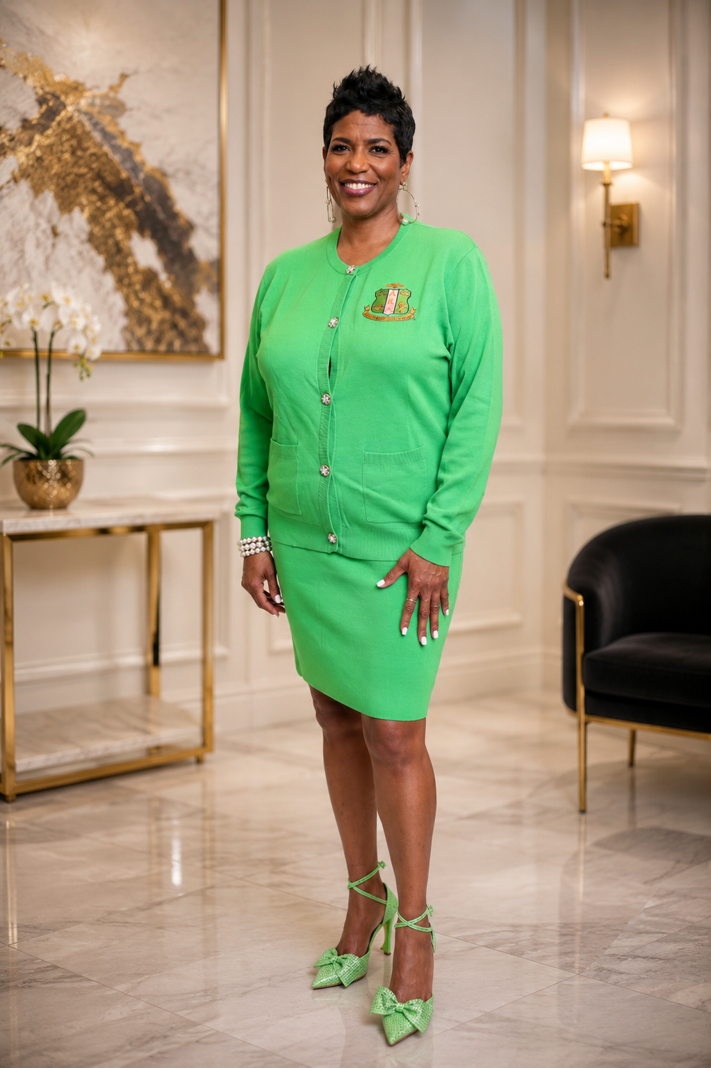 The Luxe Apple Green Knit Collection