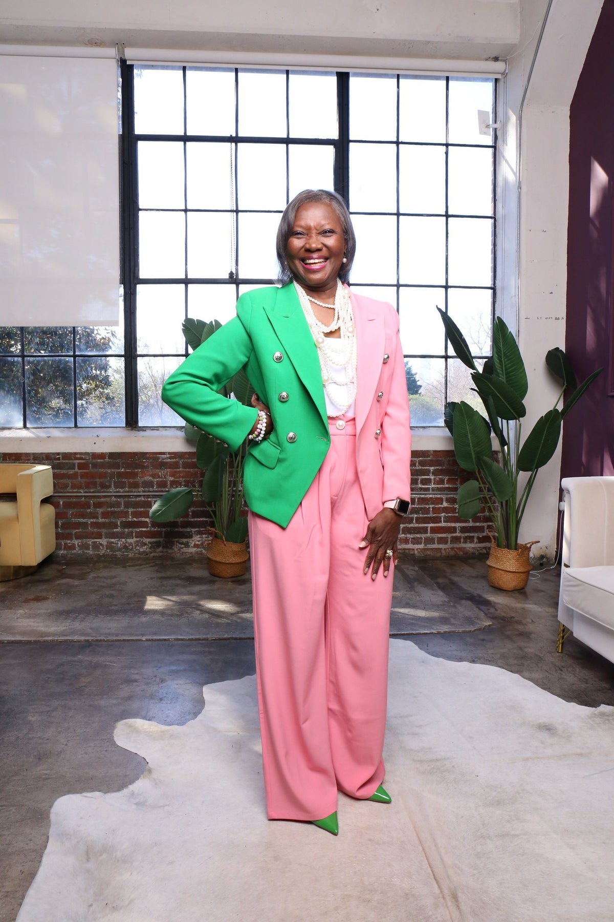 The Half & Half Apple /Salmon Blazer