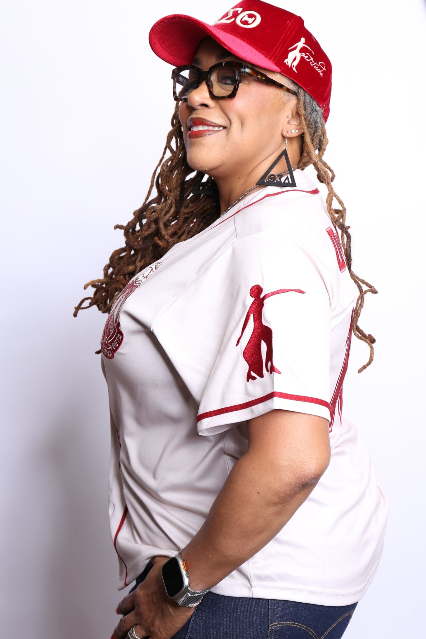 Crimson & Cream Baseball Jersey – Delta Sigma Theta Edition