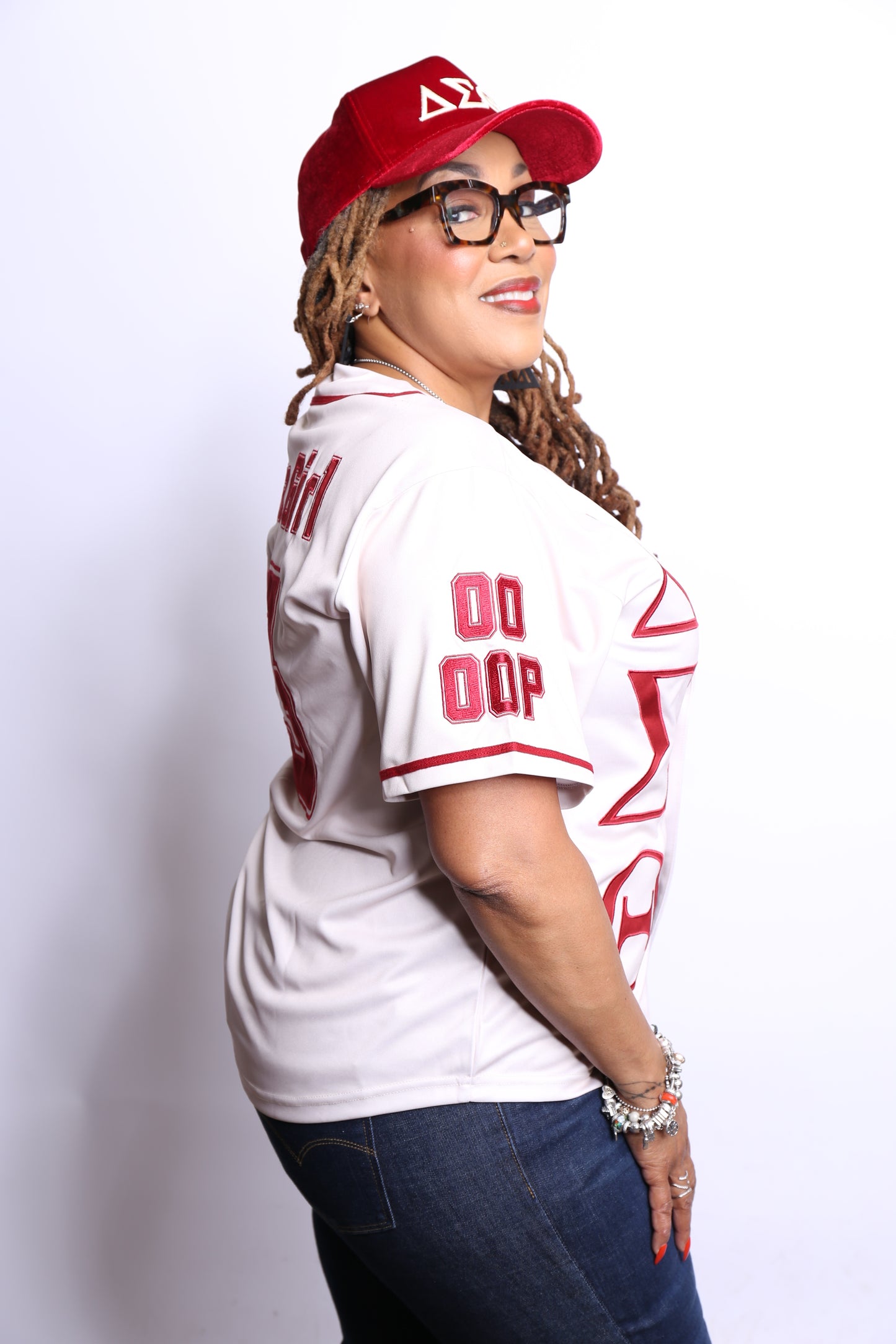 Crimson & Cream Baseball Jersey – Delta Sigma Theta Edition
