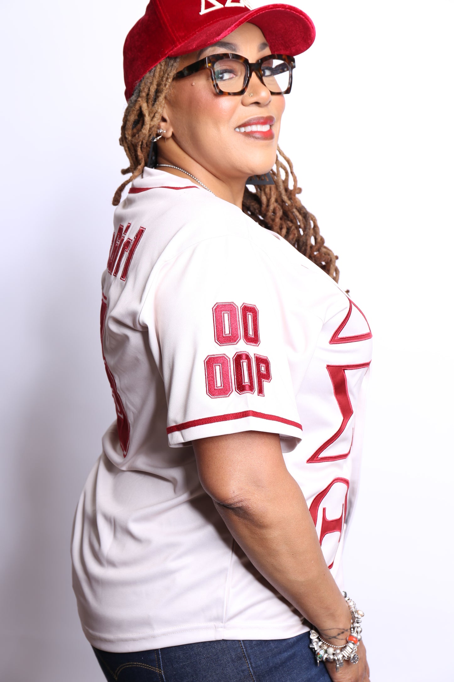 Crimson & Cream Baseball Jersey – Delta Sigma Theta Edition