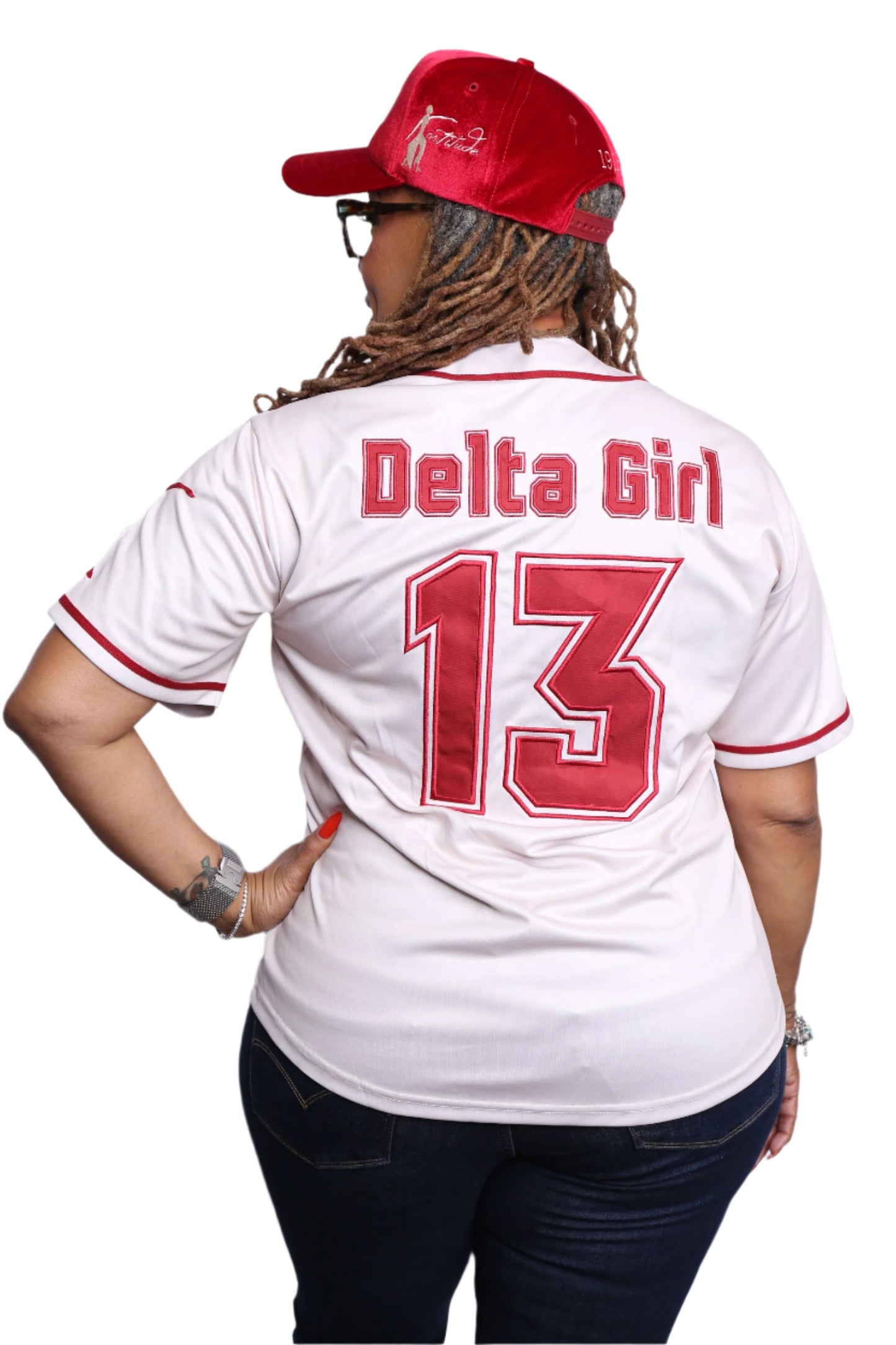 Crimson & Cream Baseball Jersey – Delta Sigma Theta Edition