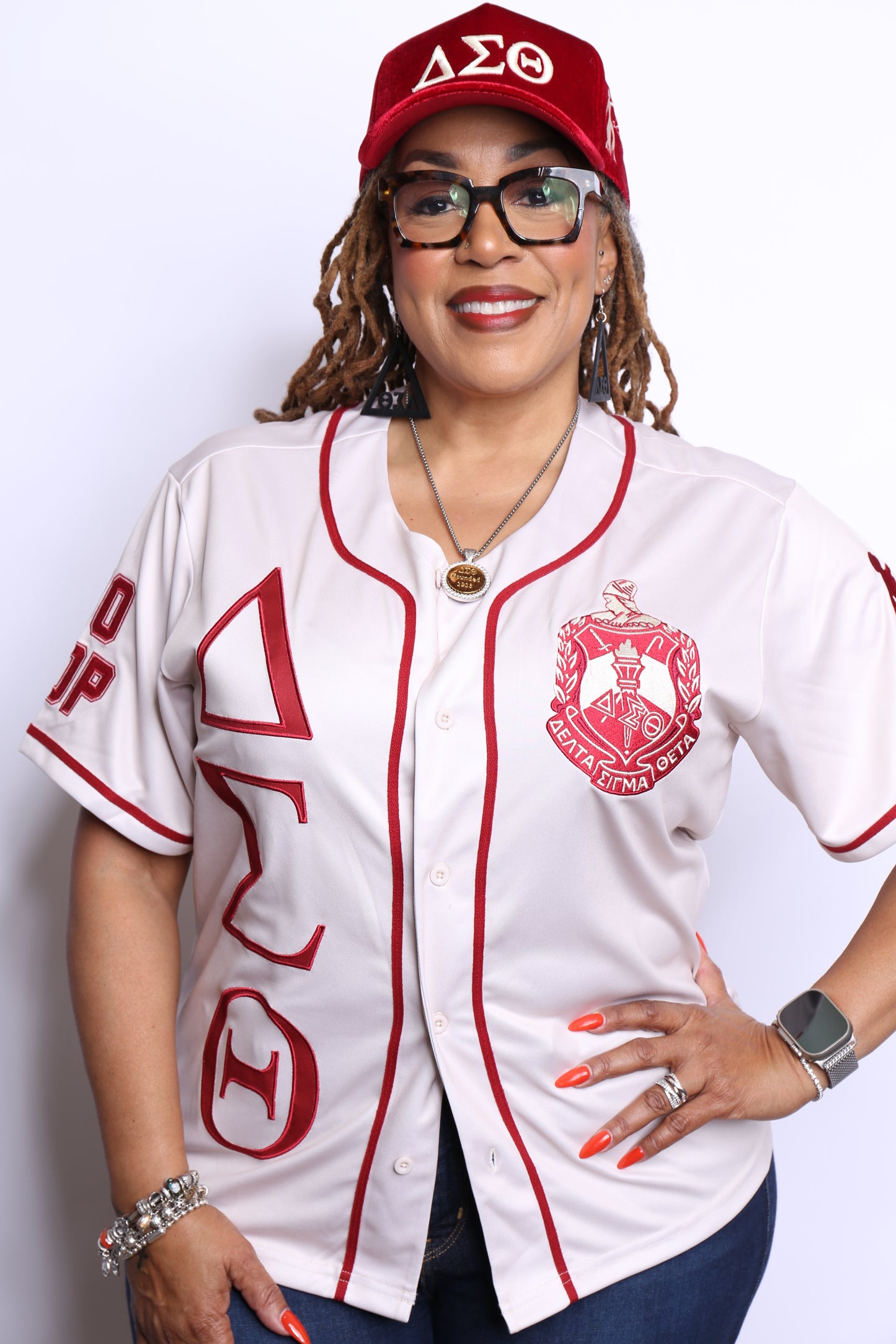 Crimson & Cream Baseball Jersey – Delta Sigma Theta Edition