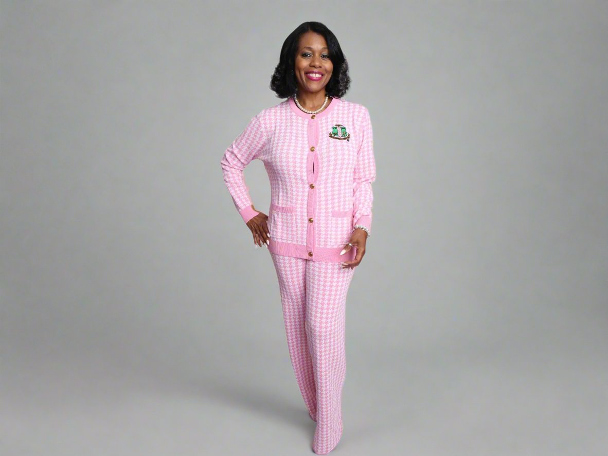 Pink and White Houndstooth Collection