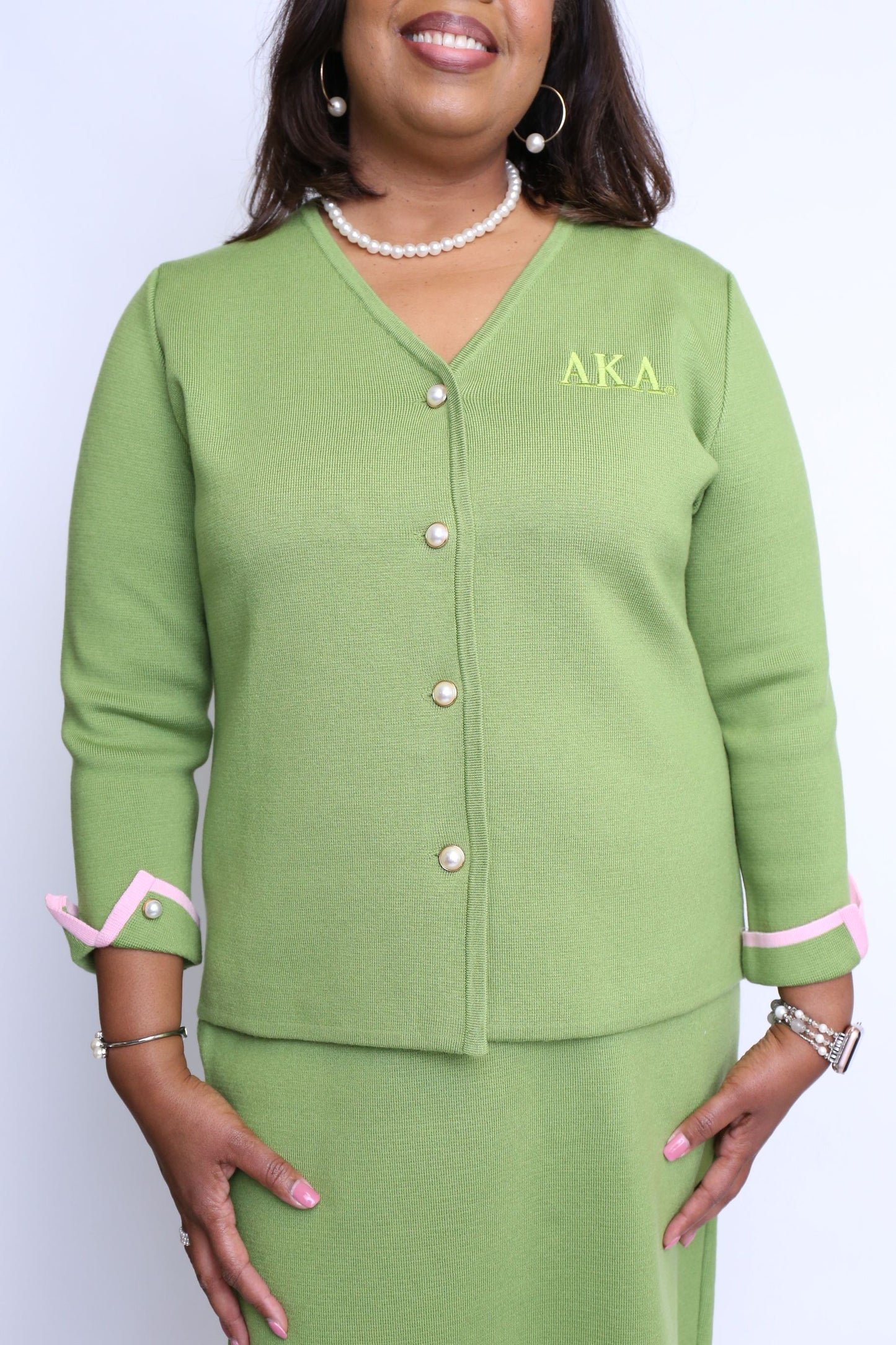 Black or Green Knit Suit Set