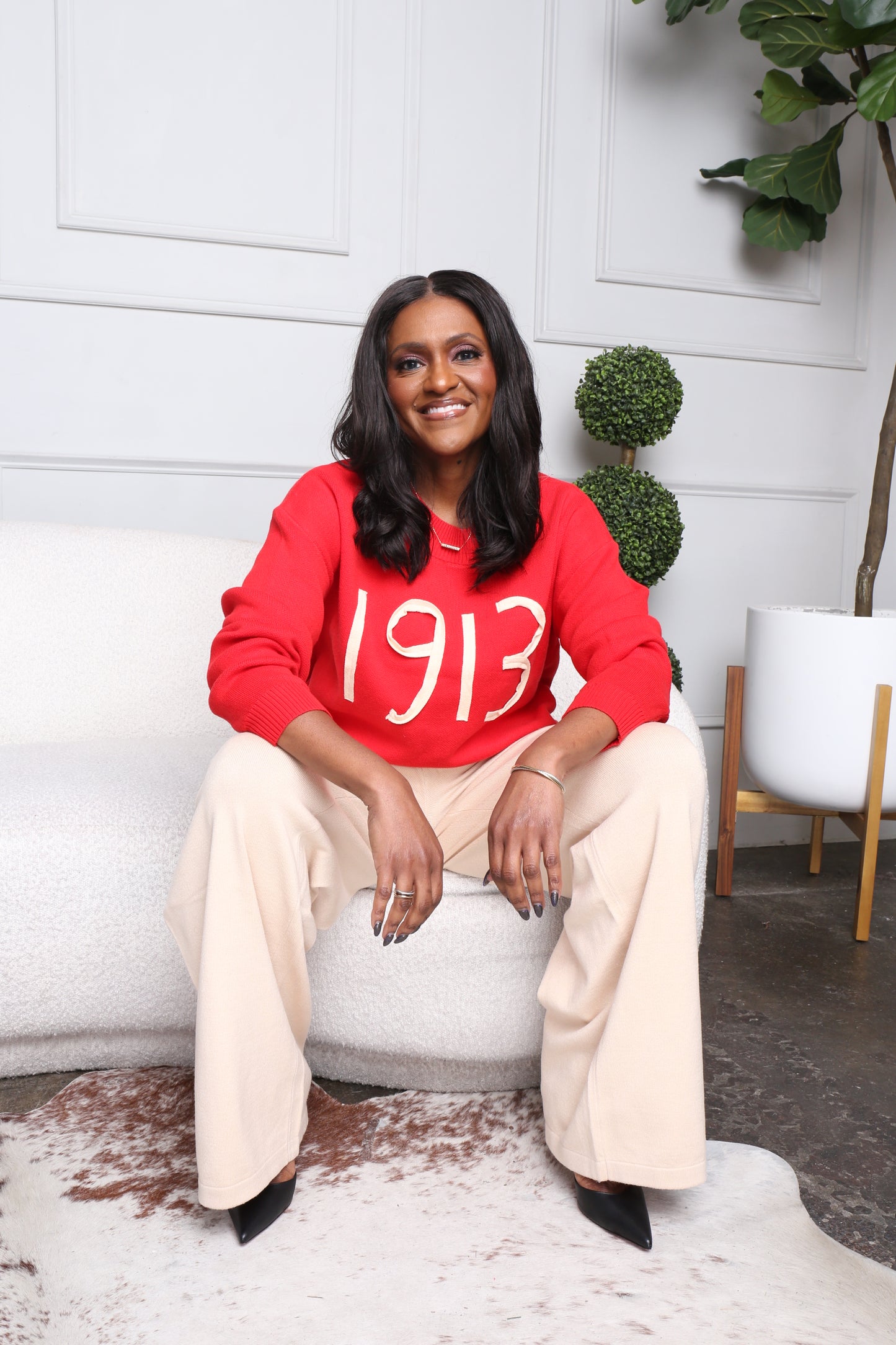 1913 Crew Neck Long Sleeve Sweater