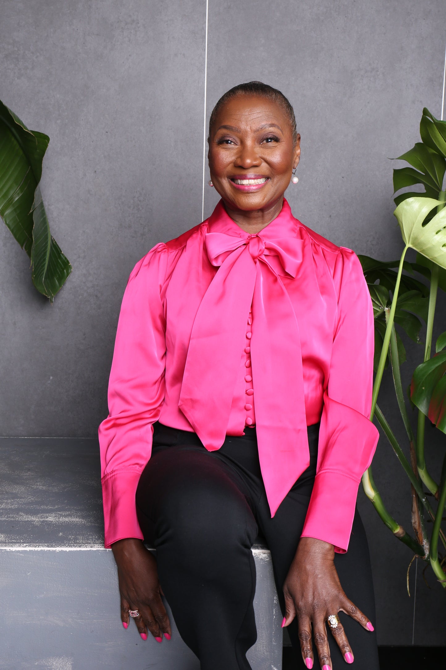 Fuschia Vintage Button Blouse