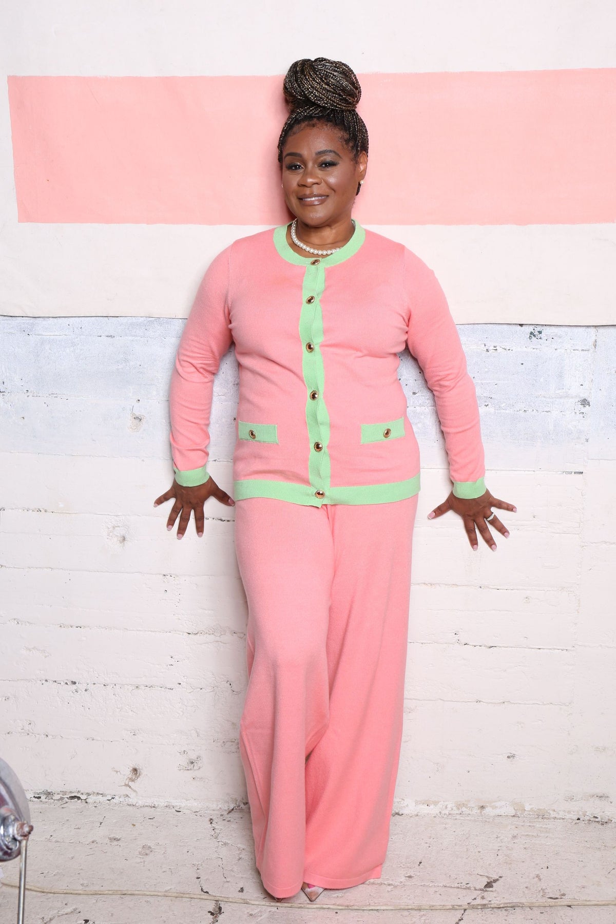 The Salmon Pink Knit Set