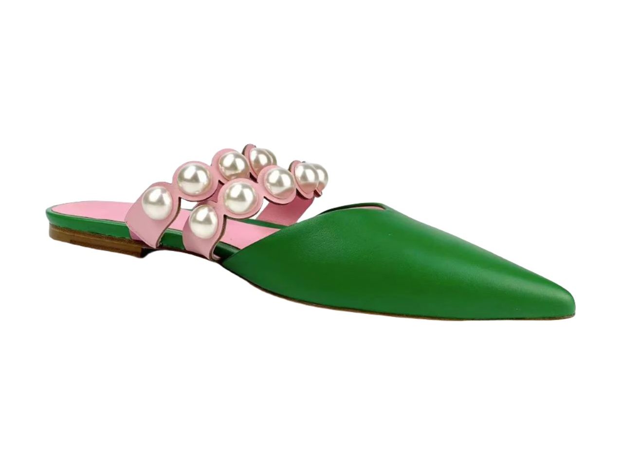 Pearl Luxe Pointed-Toe Mule