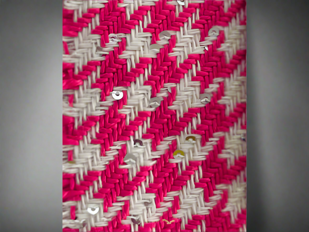 Bling Houndstooth Pink Sequin Dress