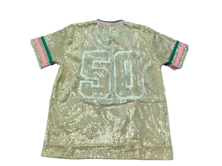Golden Soror Signature Sequin Jersey