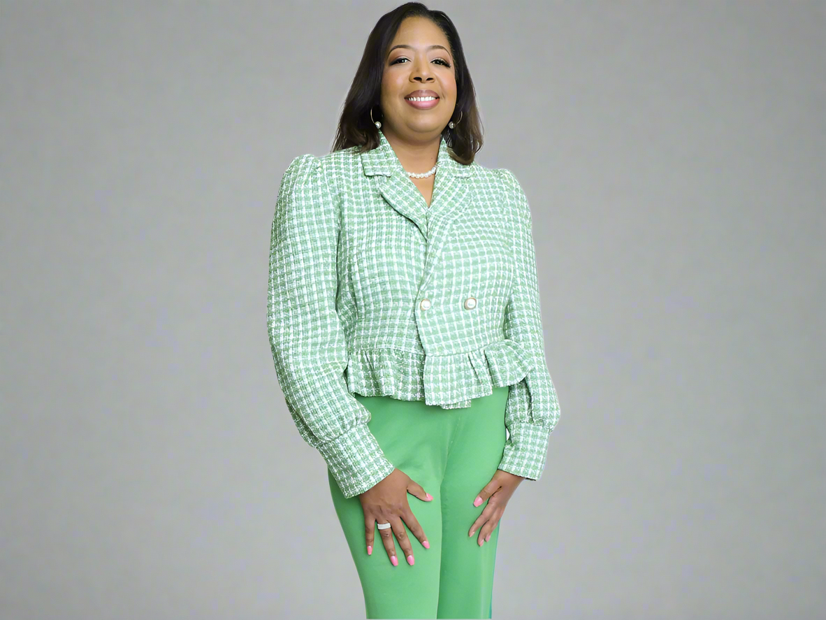 The Apple Tweed Peplum Jacket