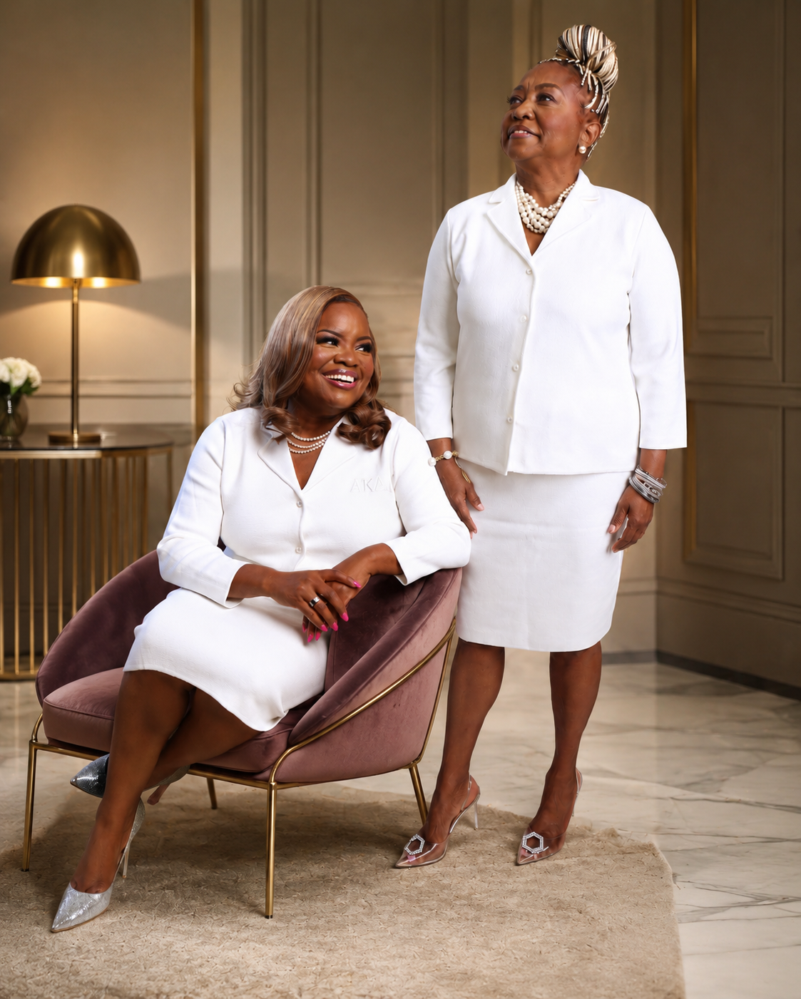 The Executive White Knit Set