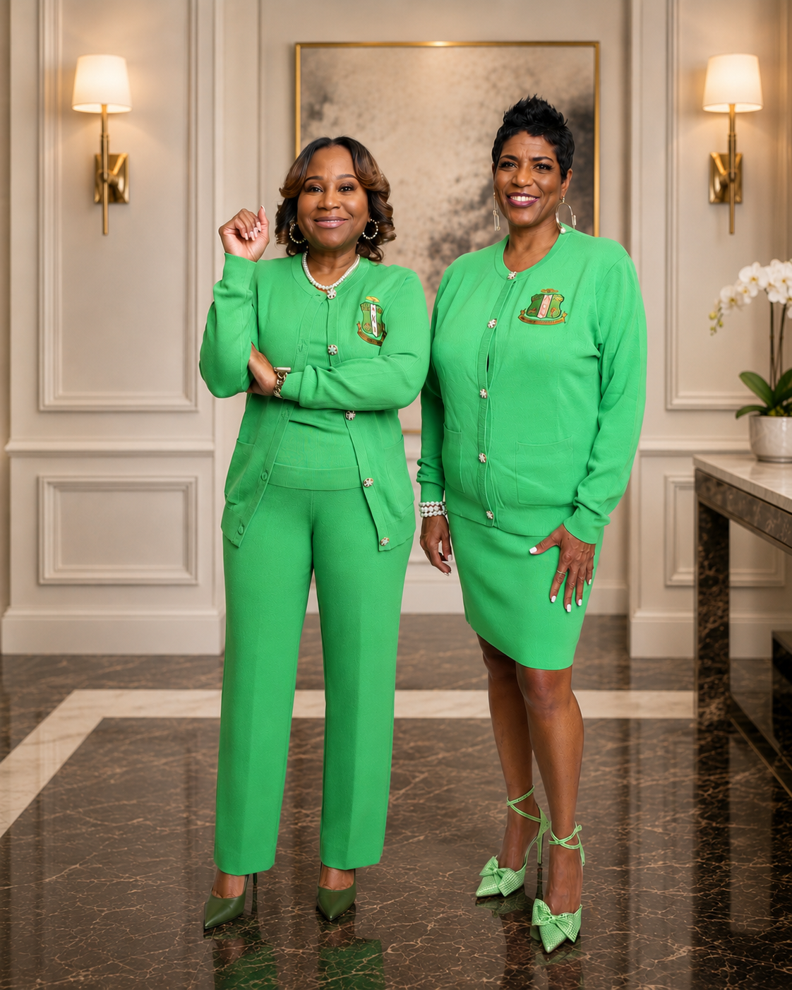 The Luxe Apple Green Knit Collection