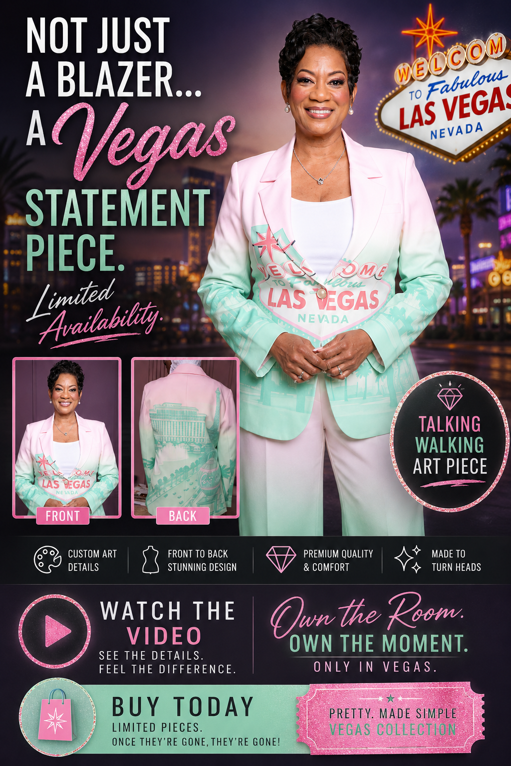 Vegas Dream Blazer or (Pants Sold Separately)