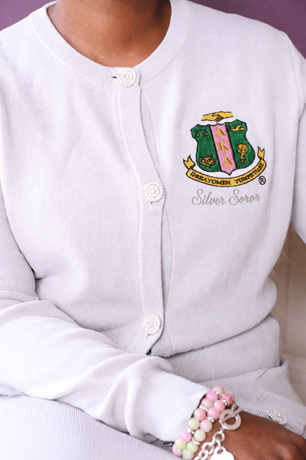 Silver Soror Knit Jacket, Skirt or Pants