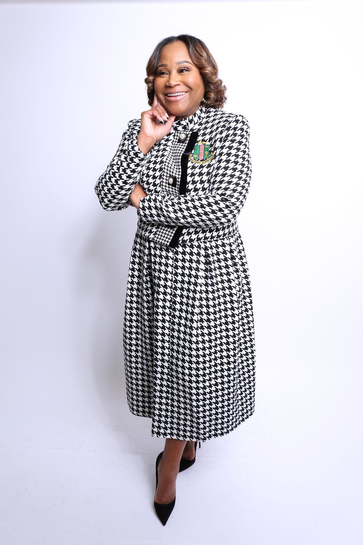 The Black and White Houndstooth Blazer