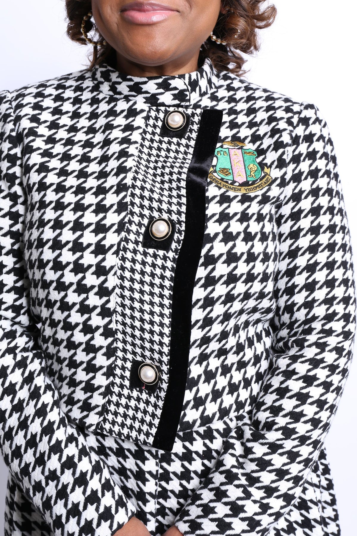 The Black and White Houndstooth Skirt or Pants