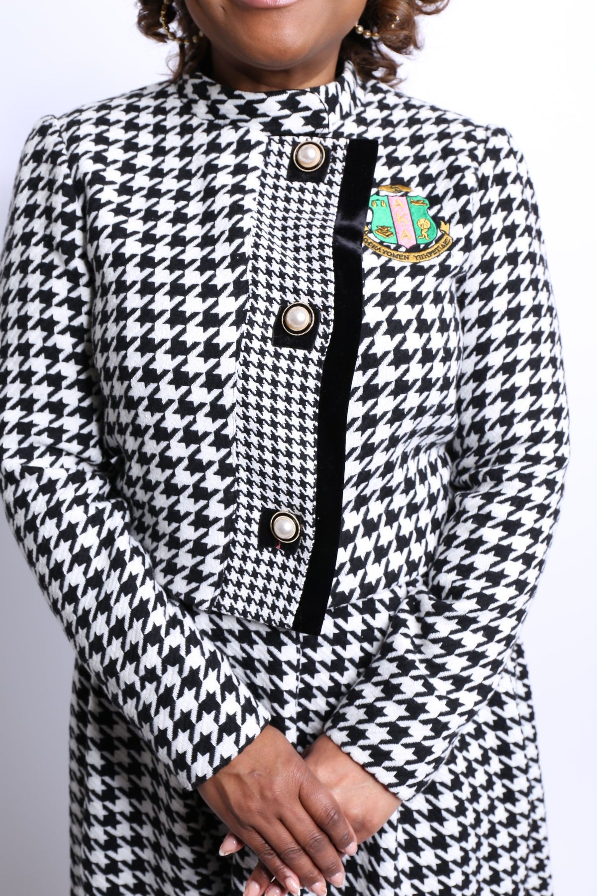 The Black and White Houndstooth Skirt or Pants