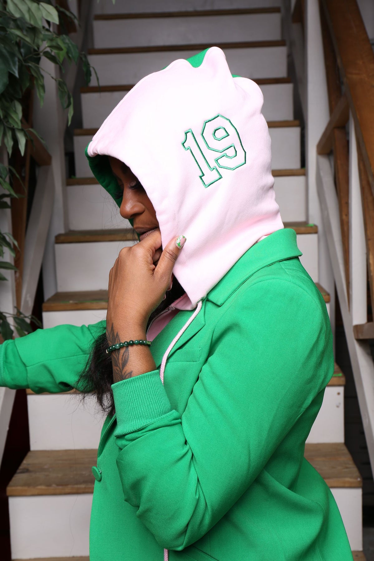 The Apple Green :Removable Hoodie Dickey Technology Blazer