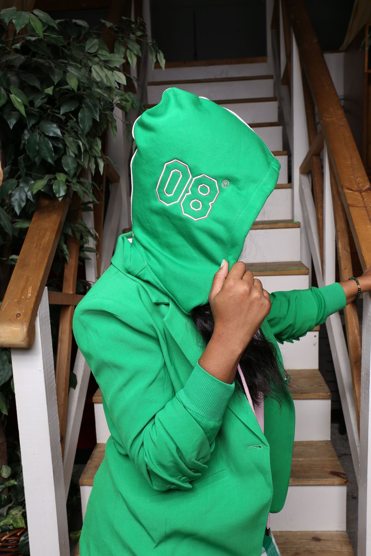 The Apple Green :Removable Hoodie Dickey Technology Blazer