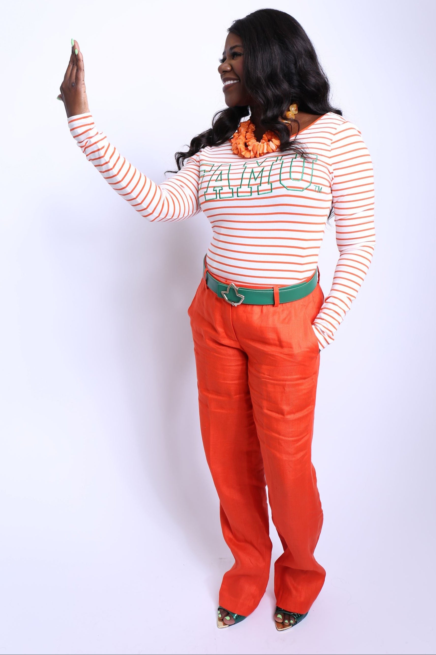 FAMU Stripped Bodysuit