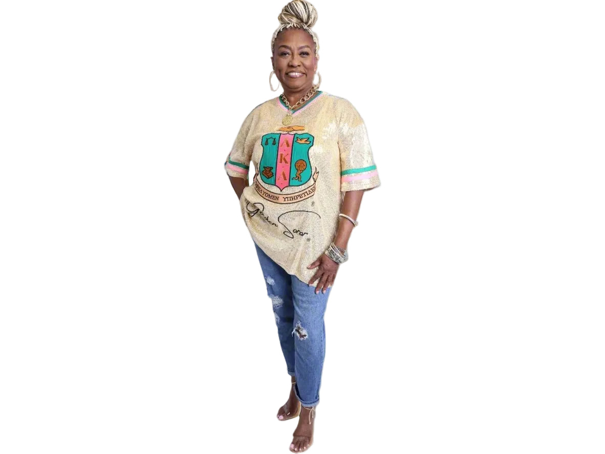 Golden Soror Signature Sequin Jersey