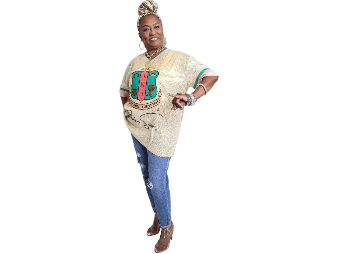 Golden Soror Signature Sequin Jersey