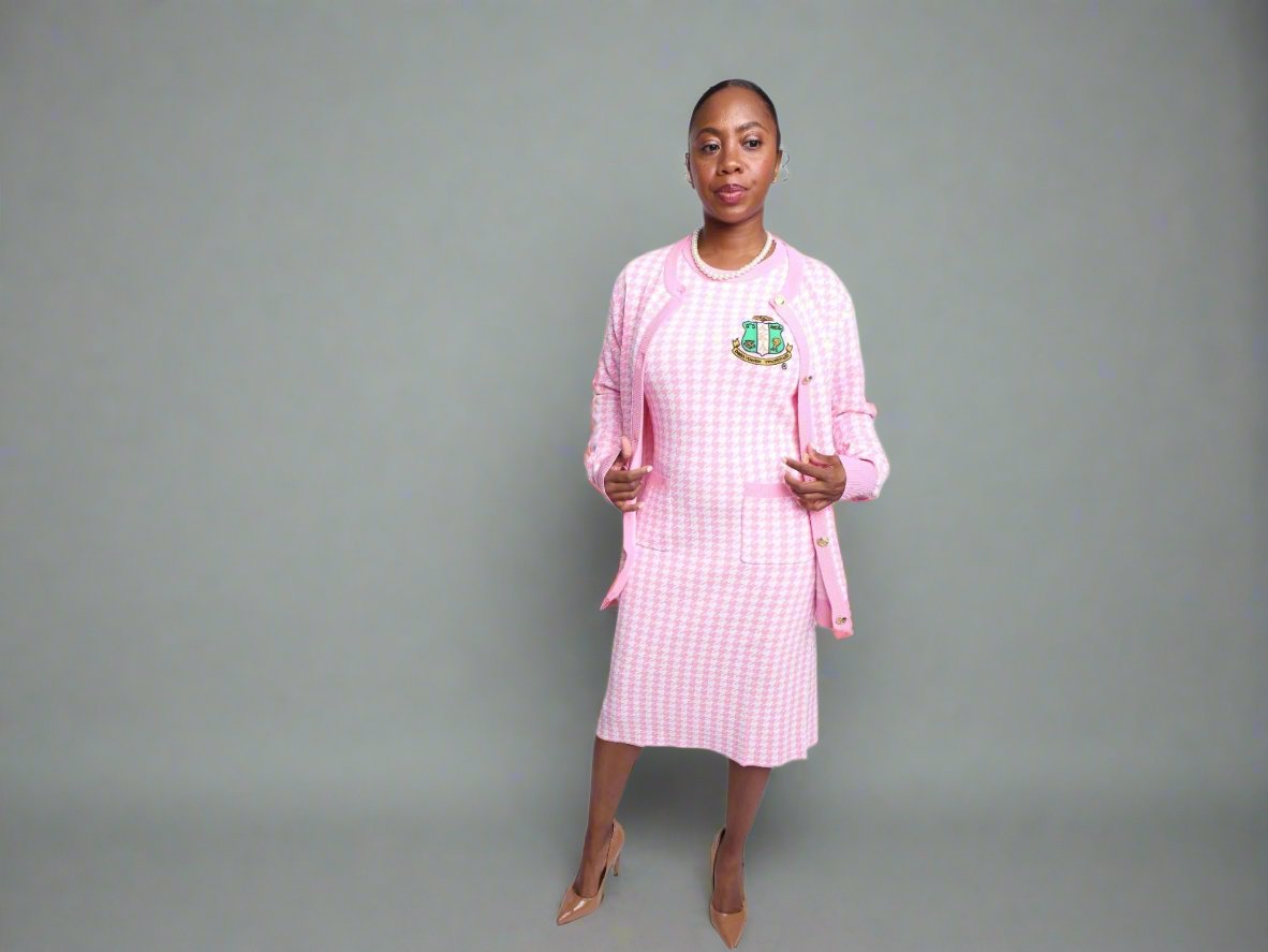 Pink and White Houndstooth Collection
