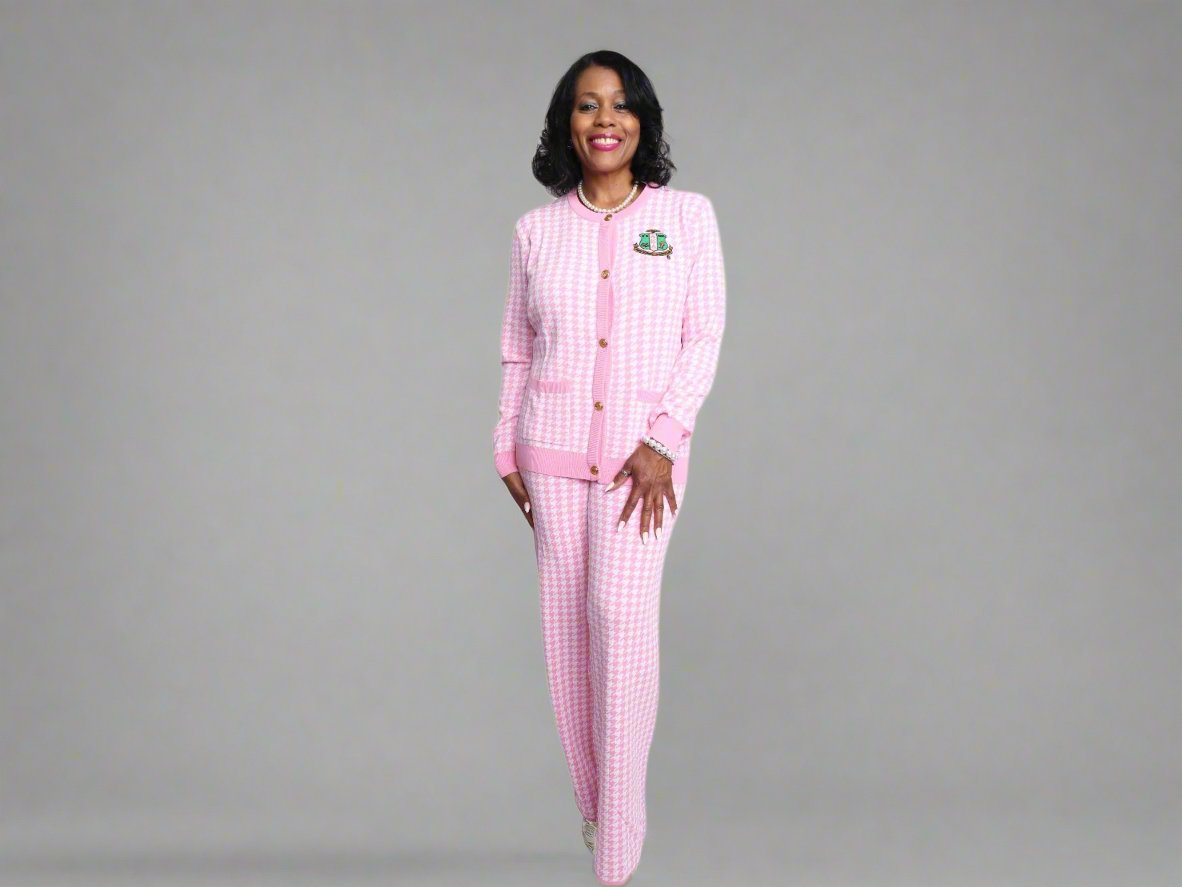 Pink and White Houndstooth Collection