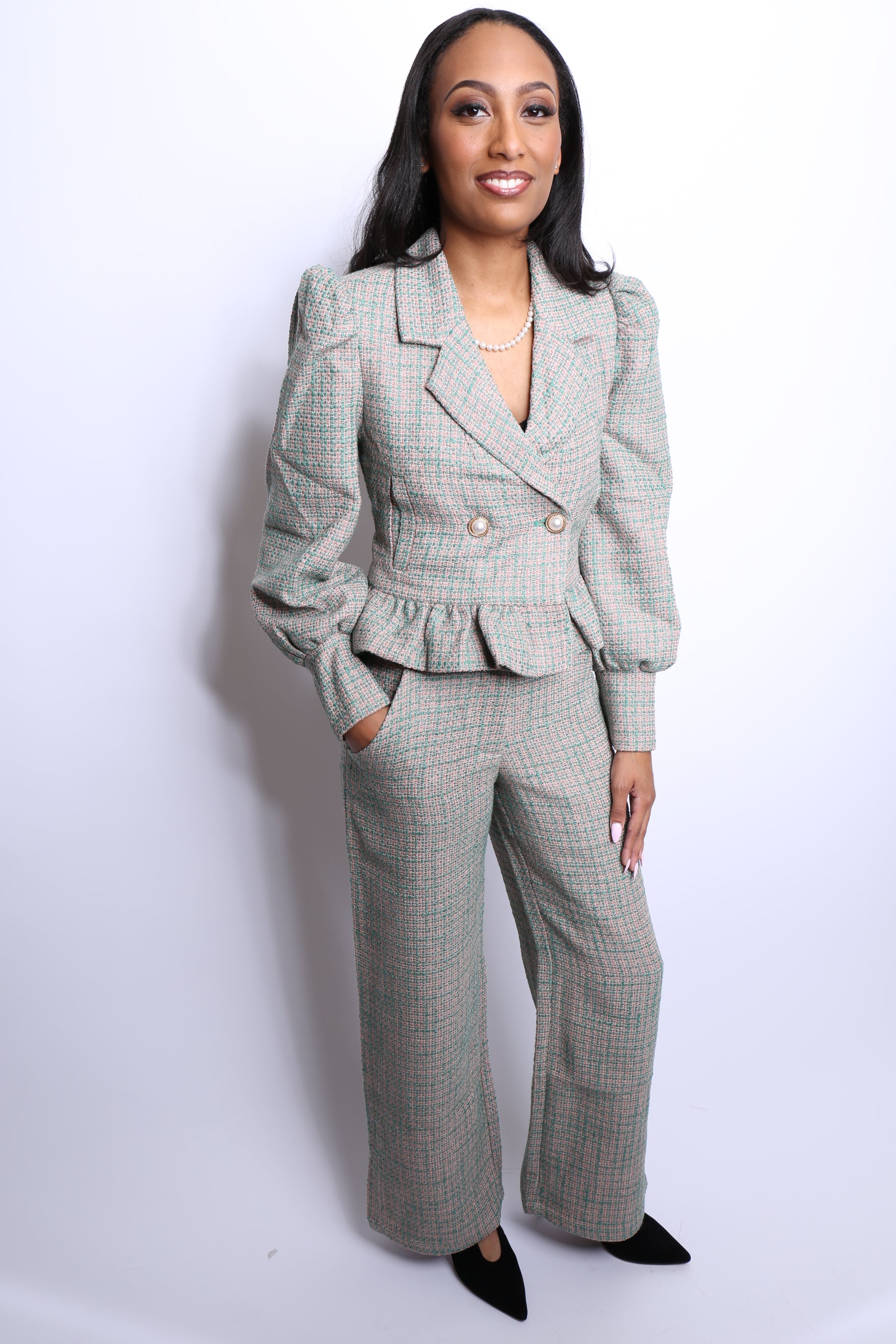 The Signature Tweed Peplum Suit