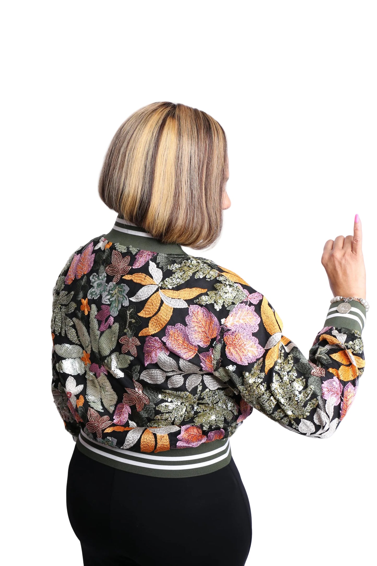 Midnight Garden Sequin Bomber Jacket – Sample Sale