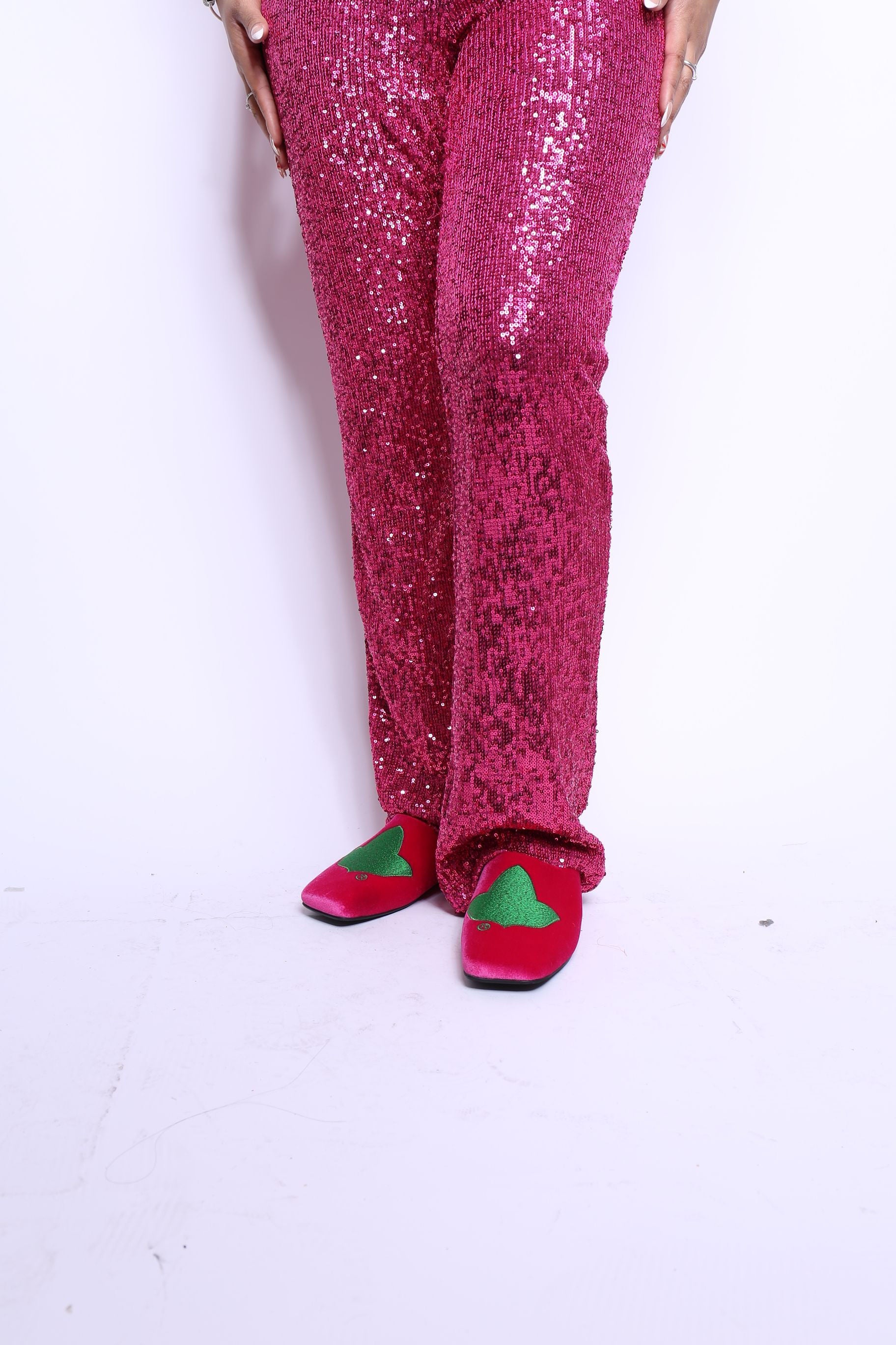 The Velvet Hot Pink Ivy Shoe