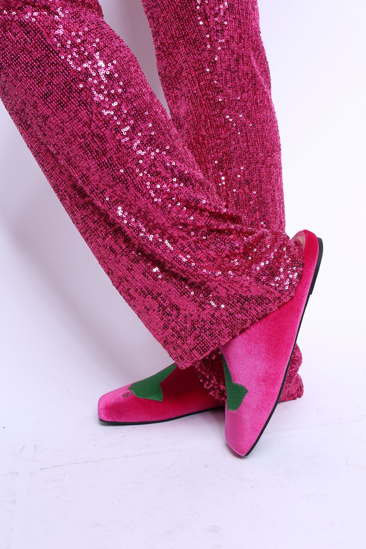 The Velvet Hot Pink Ivy Shoe