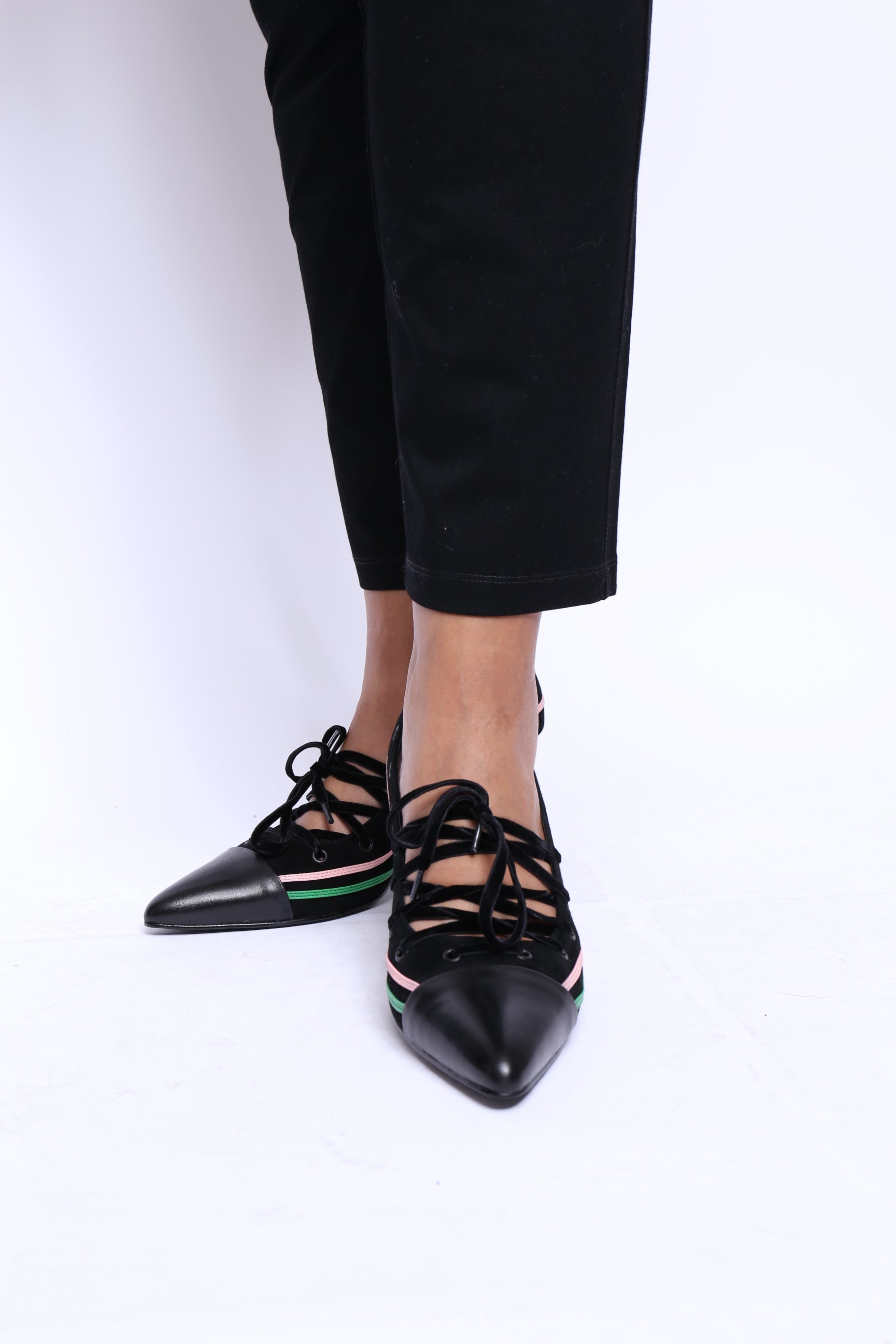 Signature Lace-Up Stiletto Pump