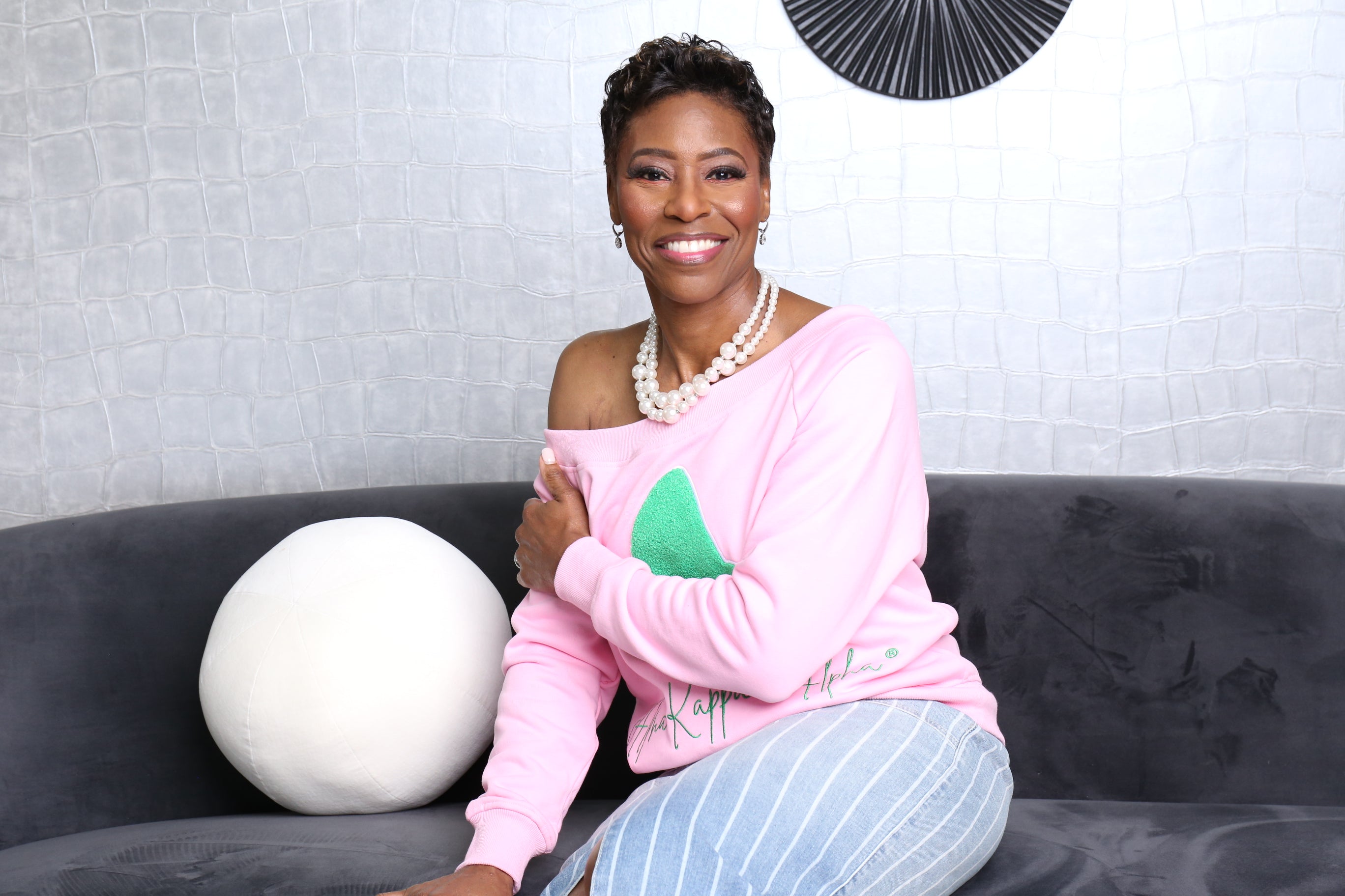 Pink Ivy Luxe Off-Shoulder Sweatshirt