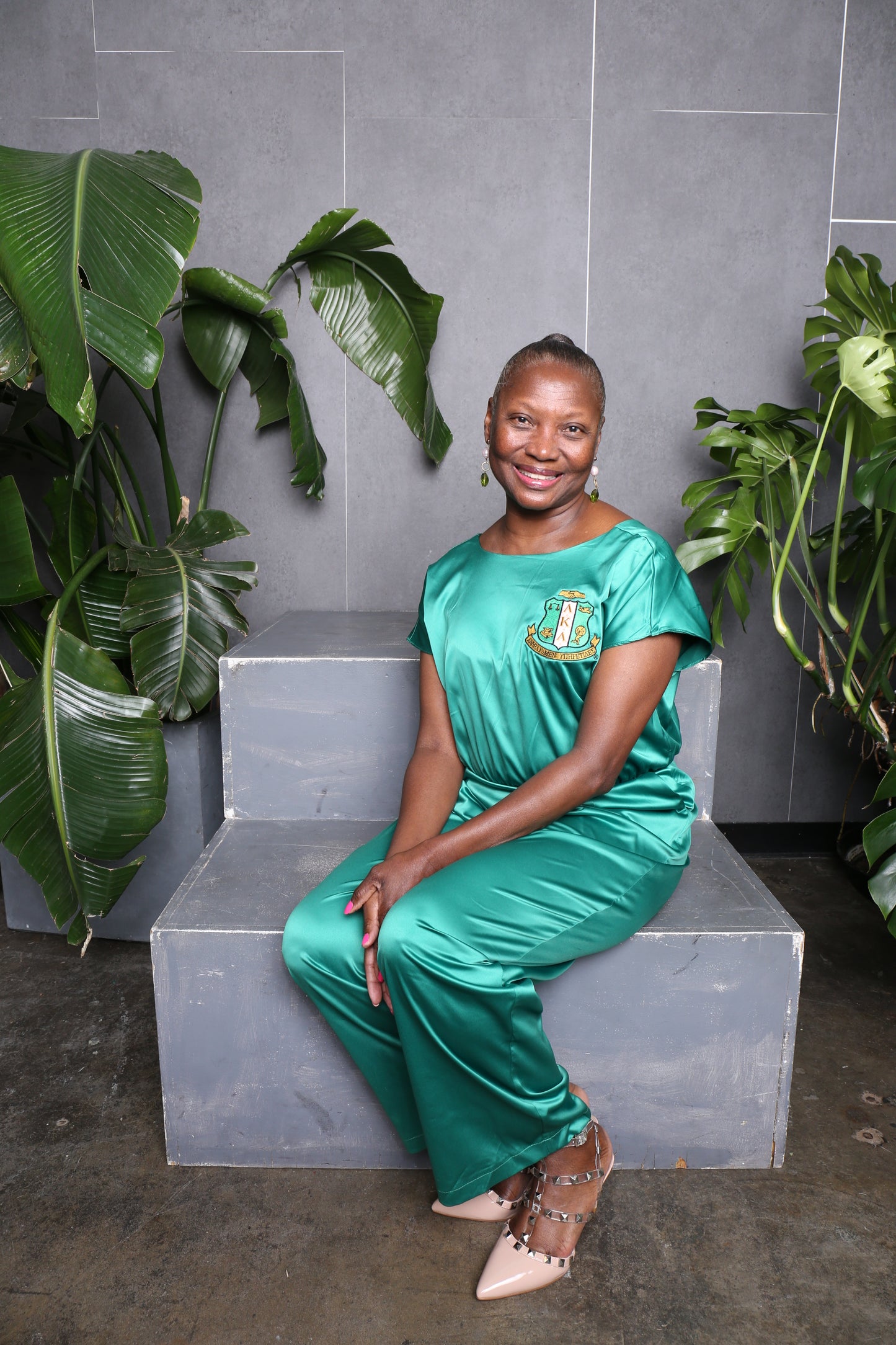 Emerald Luxe Satin Jumpsuit