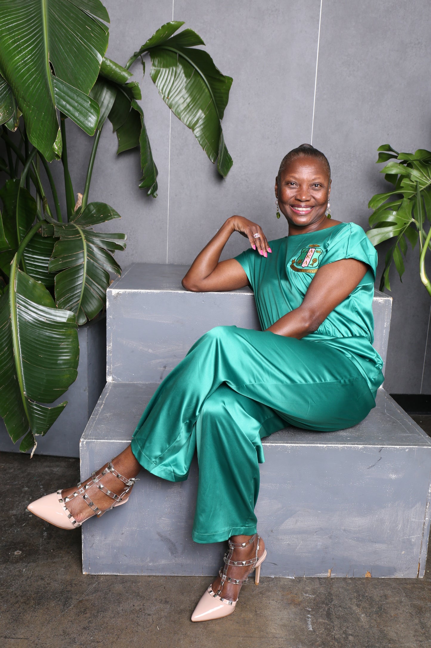 Emerald Luxe Satin Jumpsuit