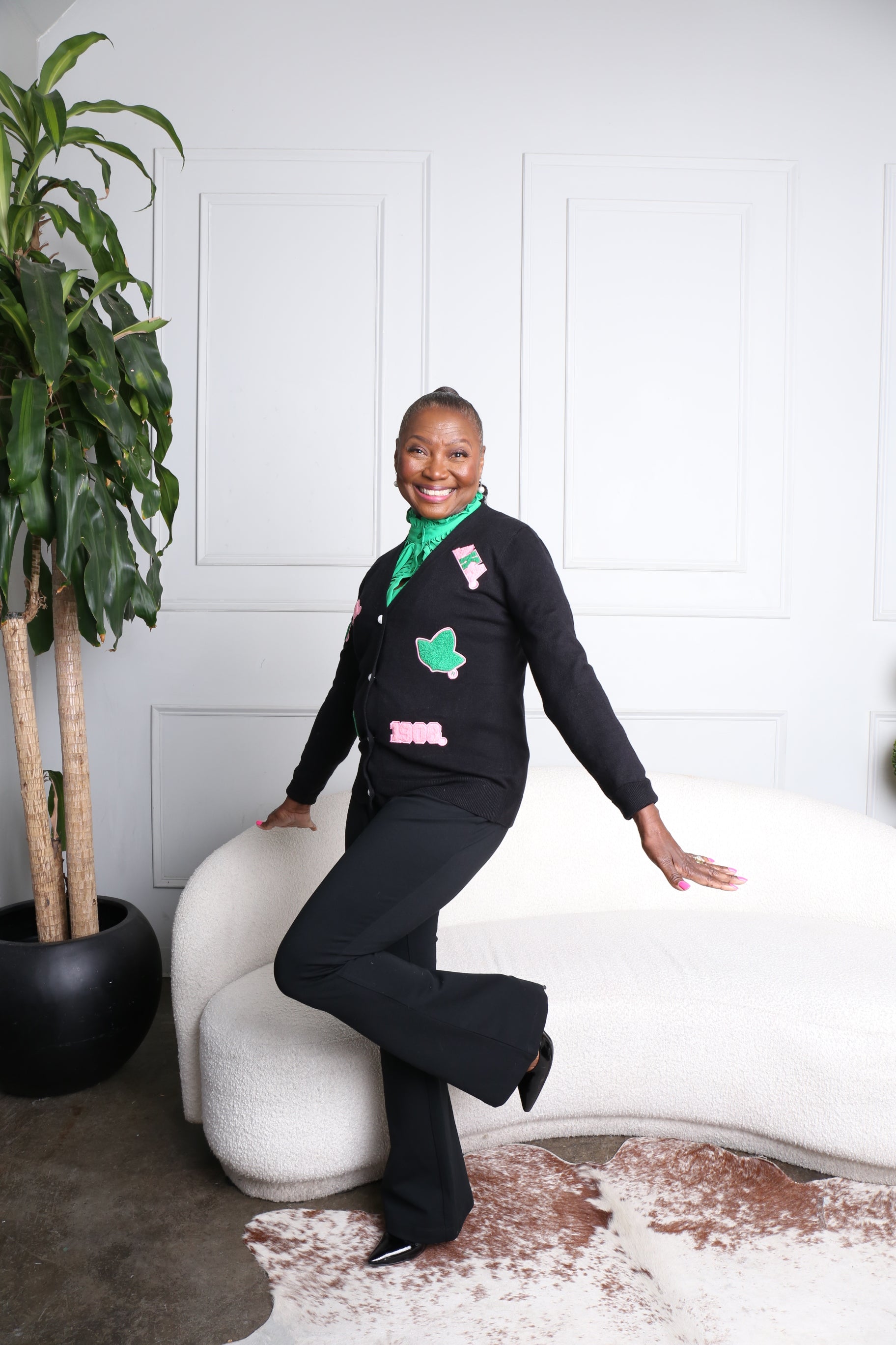 Signature Ivy Patch Cardigan