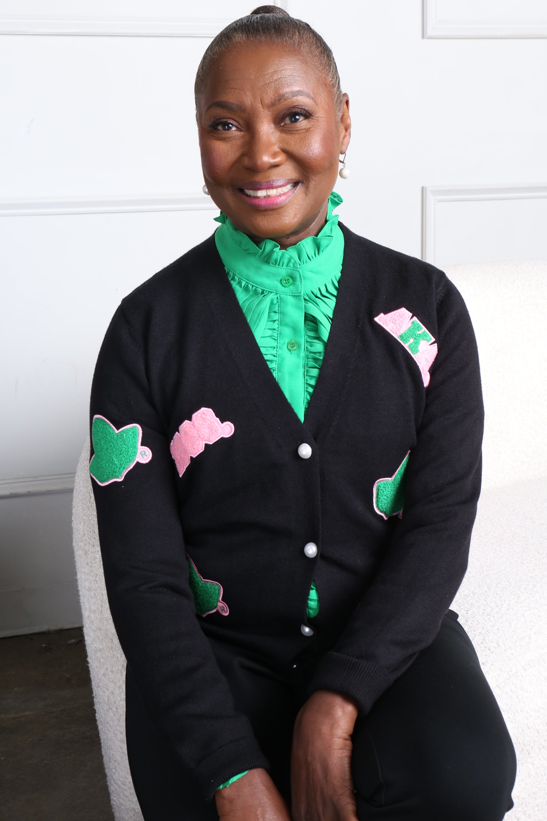 Signature Ivy Patch Cardigan