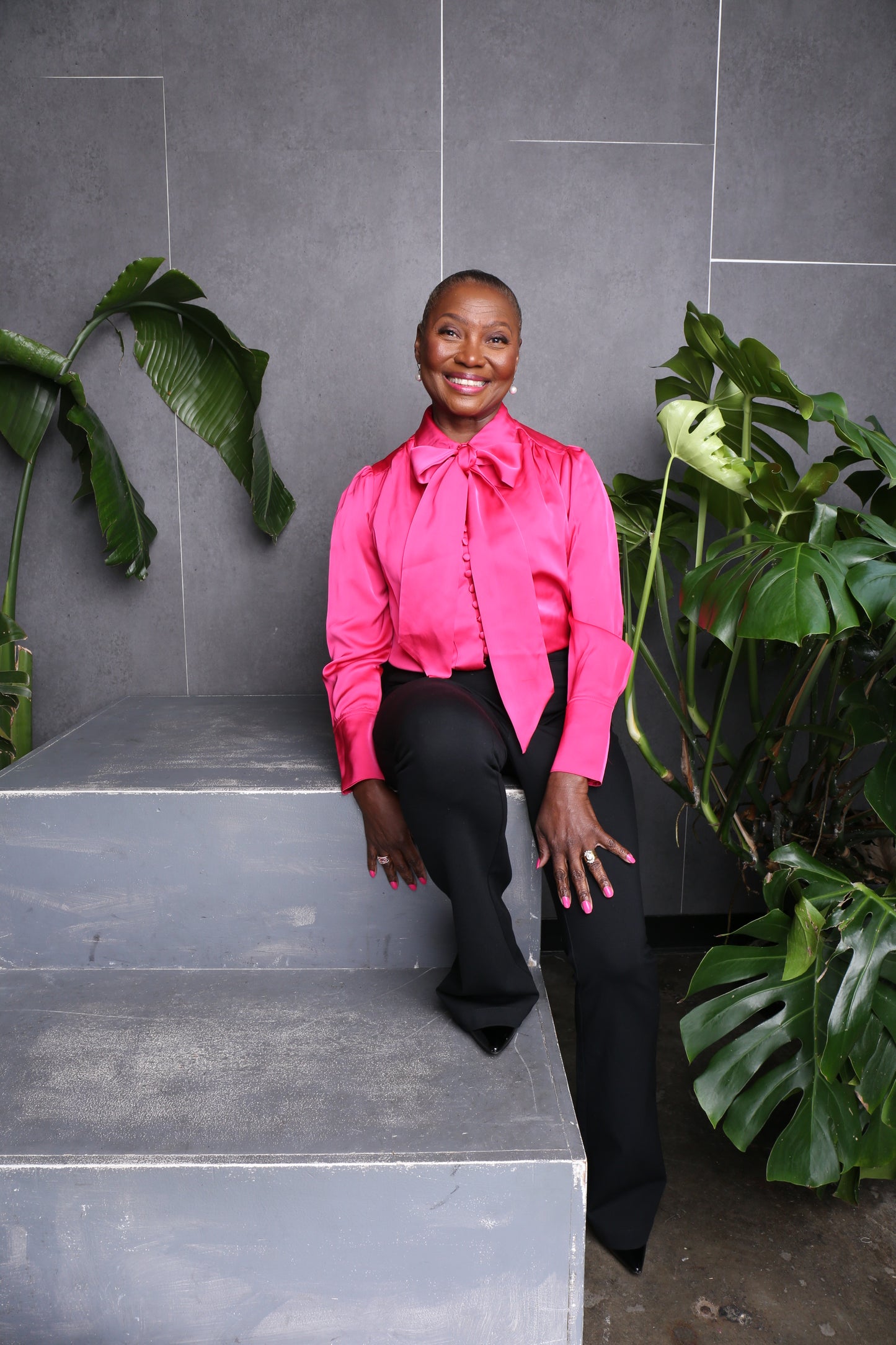 Fuschia Vintage Button Blouse