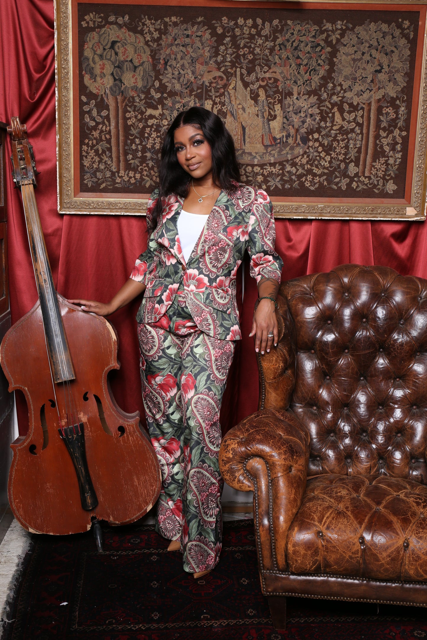 Luxury Floral Pant Set