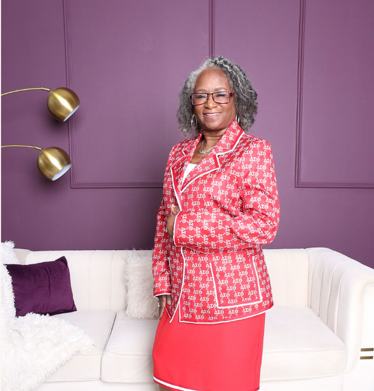 ΔΣΘ Signature Print Power Blazer