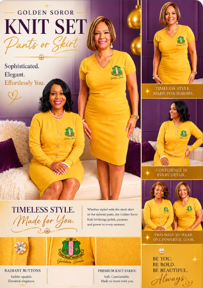 2pc Gold Knit Set -Golden Collection